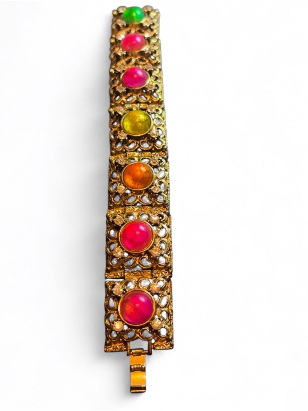 Multicolor Stone Gold-Tone Bracelet - Women Jewelry